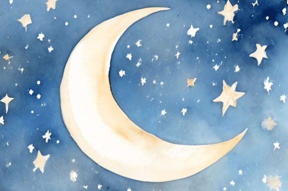 Download Boho Celestial Moon and Stars Watercolor - Premium Resources